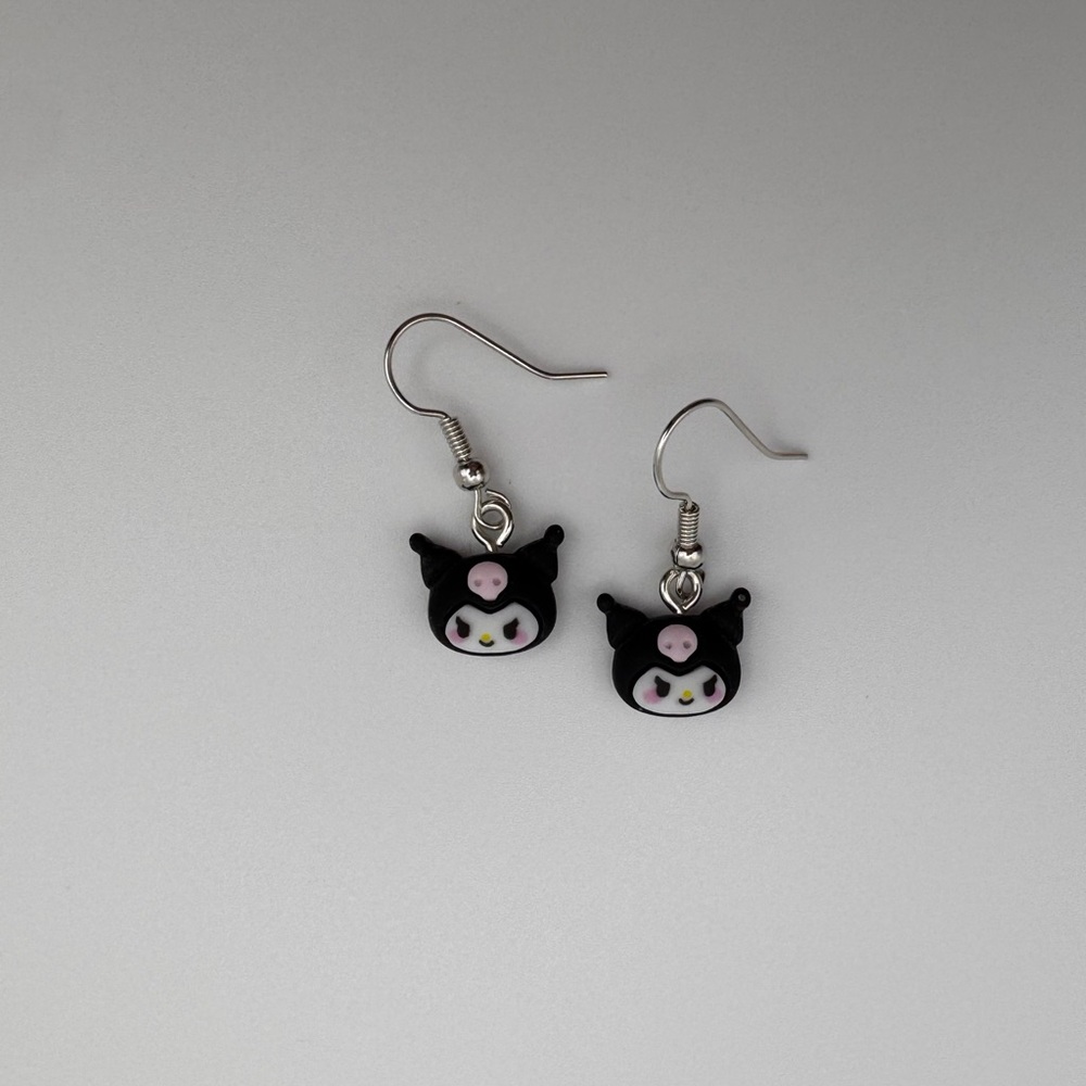 Kuromi character dangle earrings